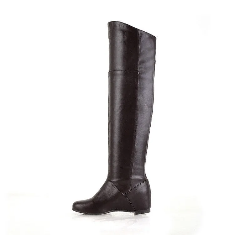 Faux leather studded over the knee knight boots costume boots