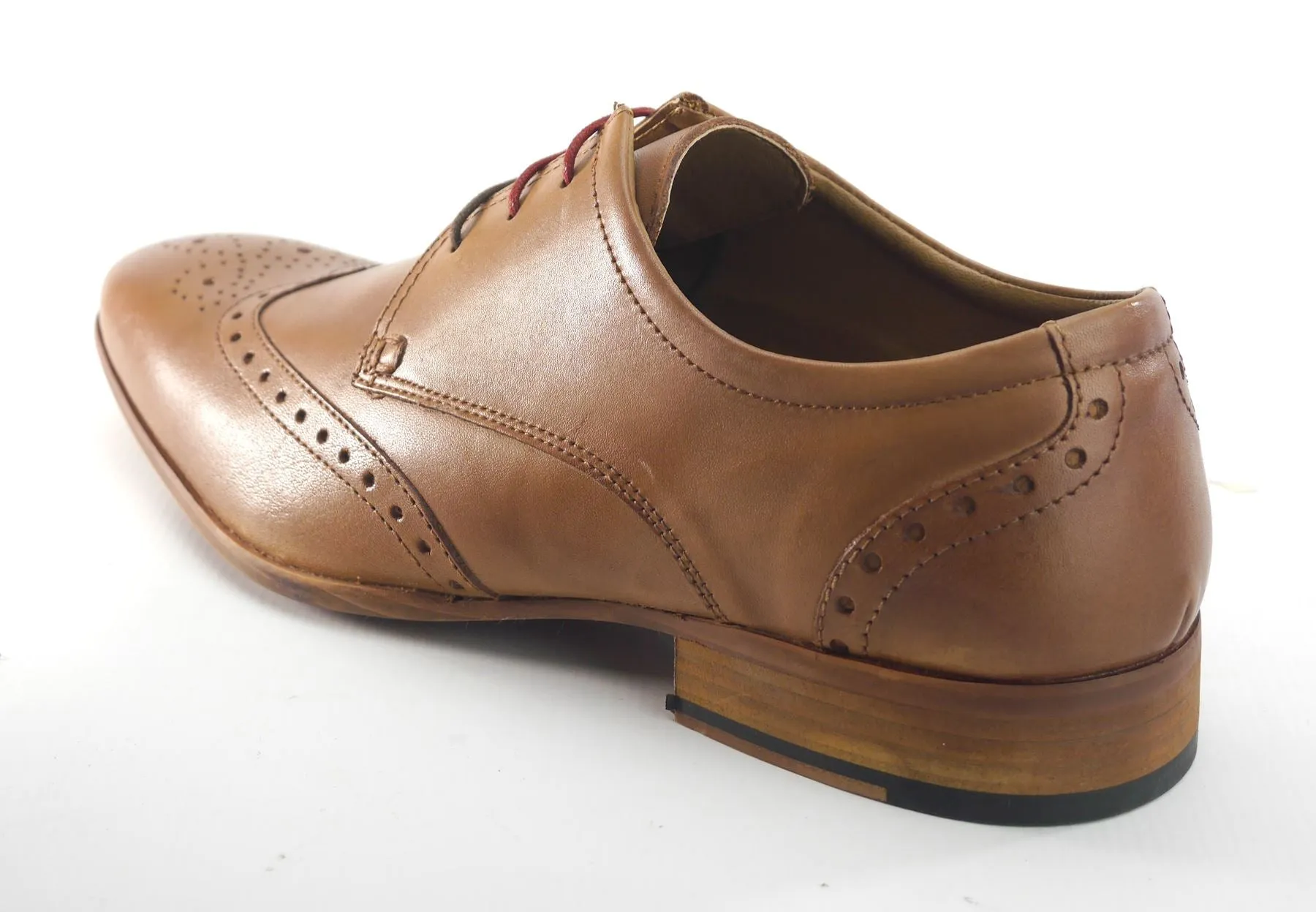 Frank James Clapham Mens Leather Brogue Lace Up Formal Shoes