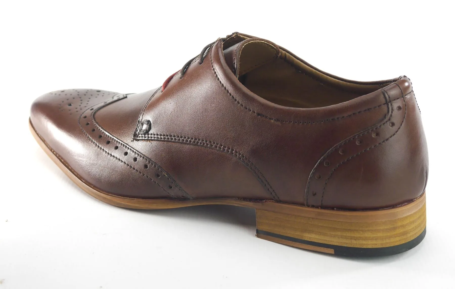 Frank James Clapham Mens Leather Brogue Lace Up Formal Shoes