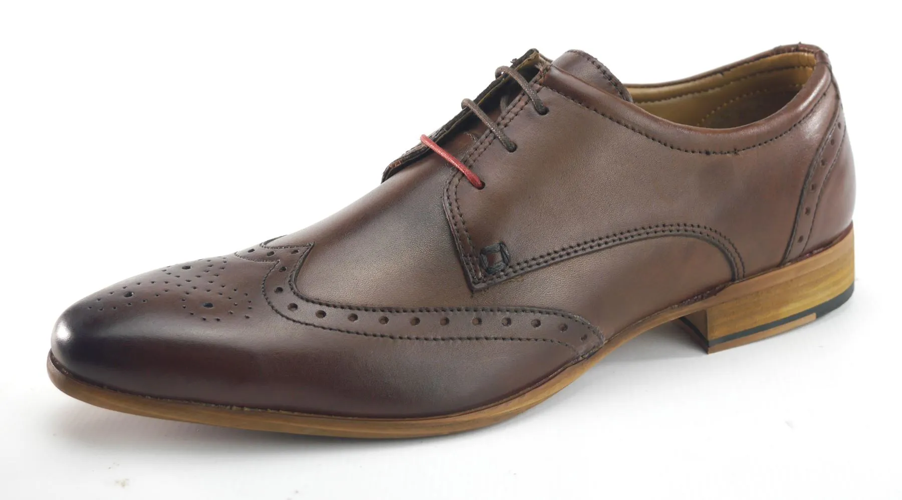 Frank James Clapham Mens Leather Brogue Lace Up Formal Shoes