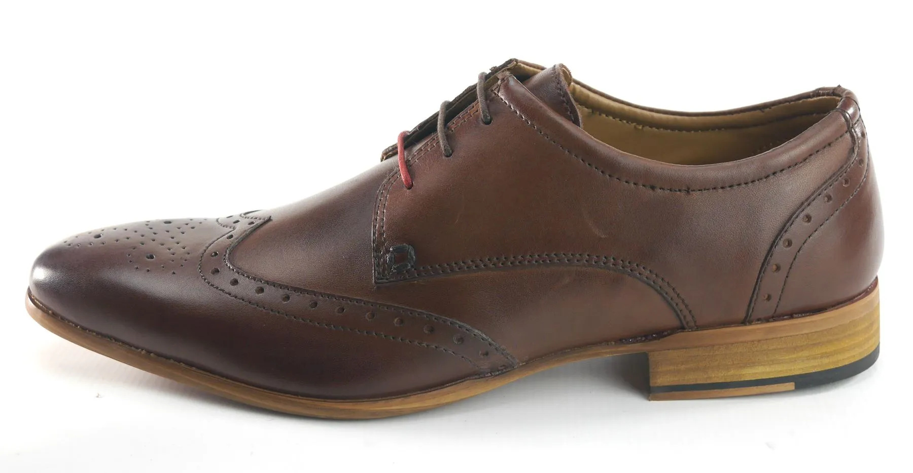 Frank James Clapham Mens Leather Brogue Lace Up Formal Shoes
