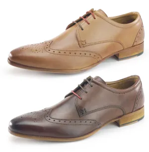Frank James Clapham Mens Leather Brogue Lace Up Formal Shoes