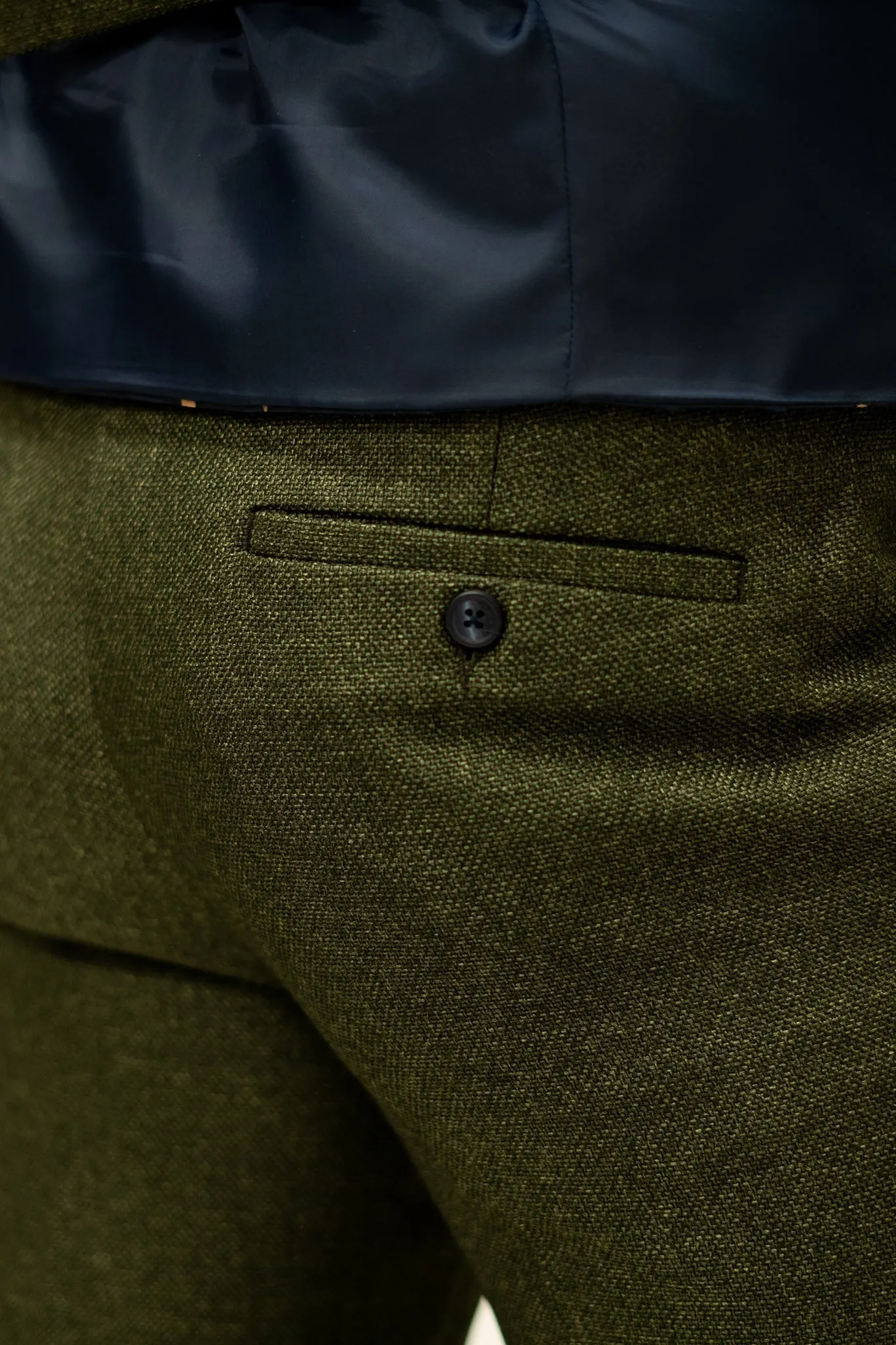 Fratelli Olive With Contrast Detail Trousers