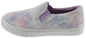 Girls Cloud Tie Dye Printed Faux Leather Sneaker