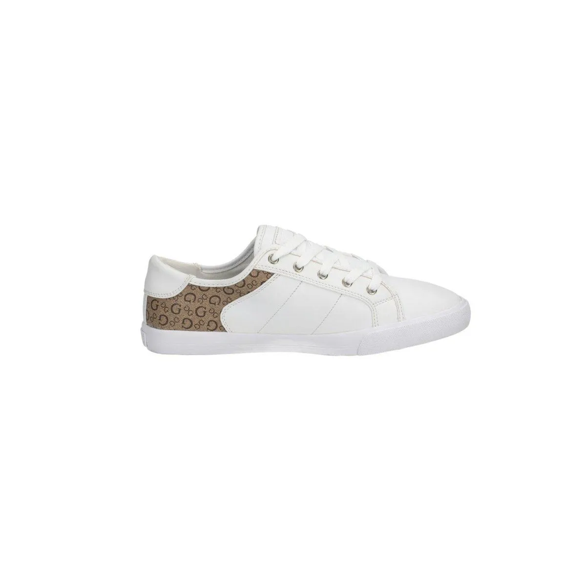 Guess Comly Logo Signature Low-Top Sneakers White Colour For Women