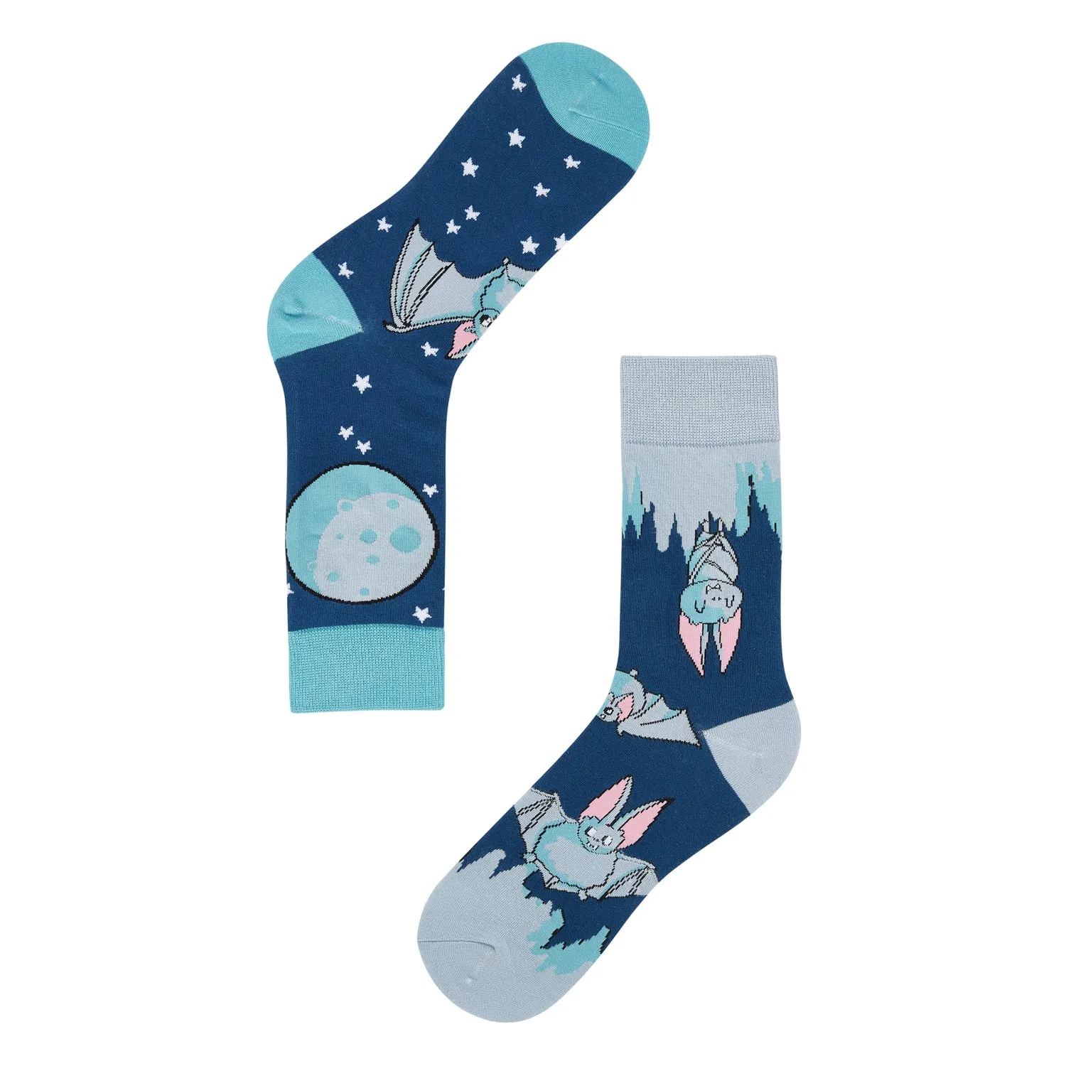 Happy Bats Printed Crew Length Socks