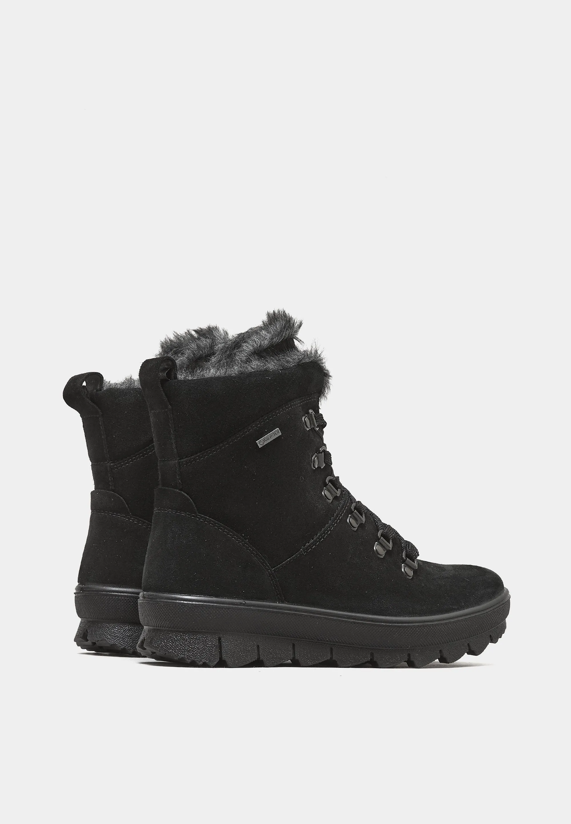 Hiking Style Gore Tex Boots Black Suede