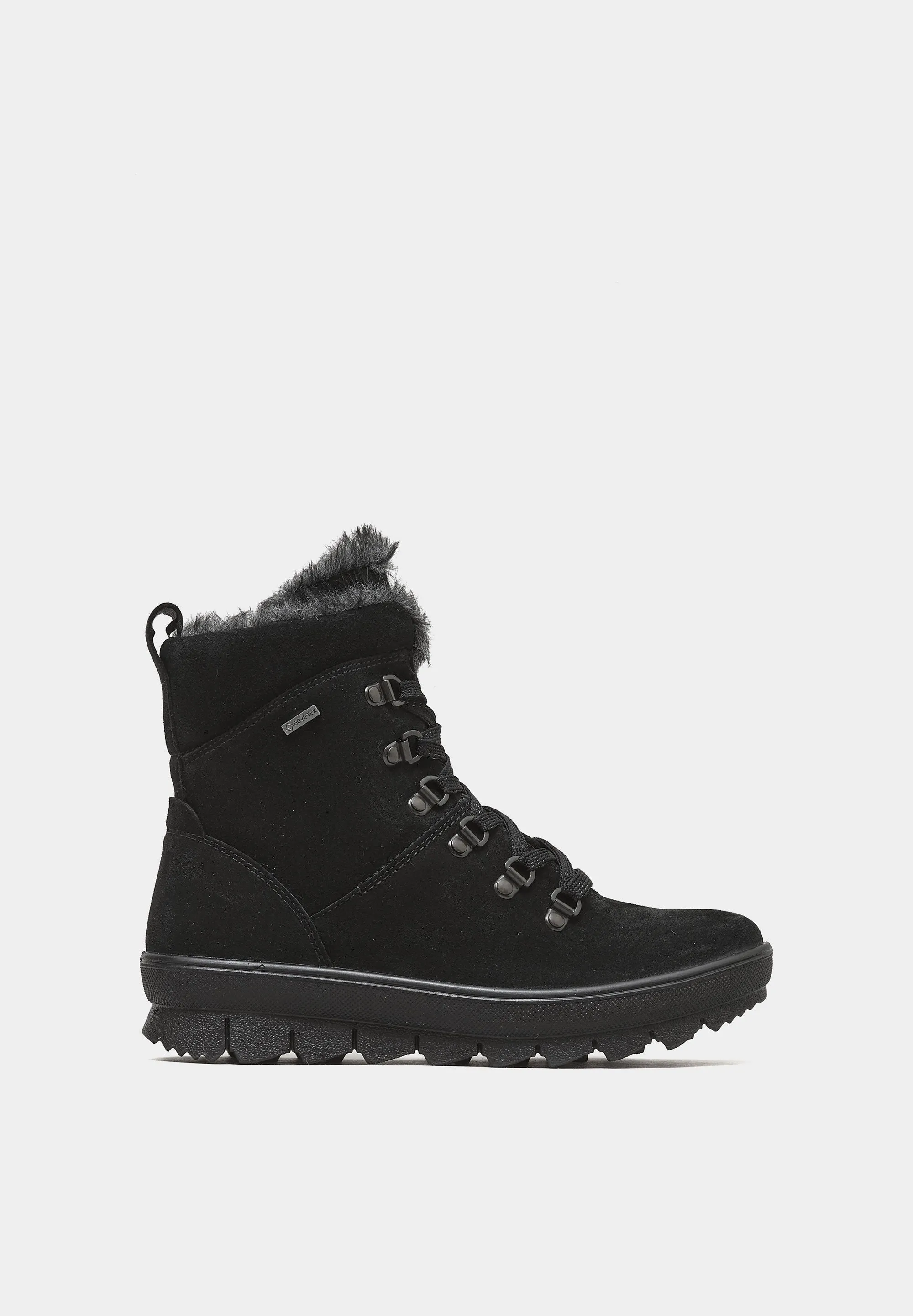 Hiking Style Gore Tex Boots Black Suede