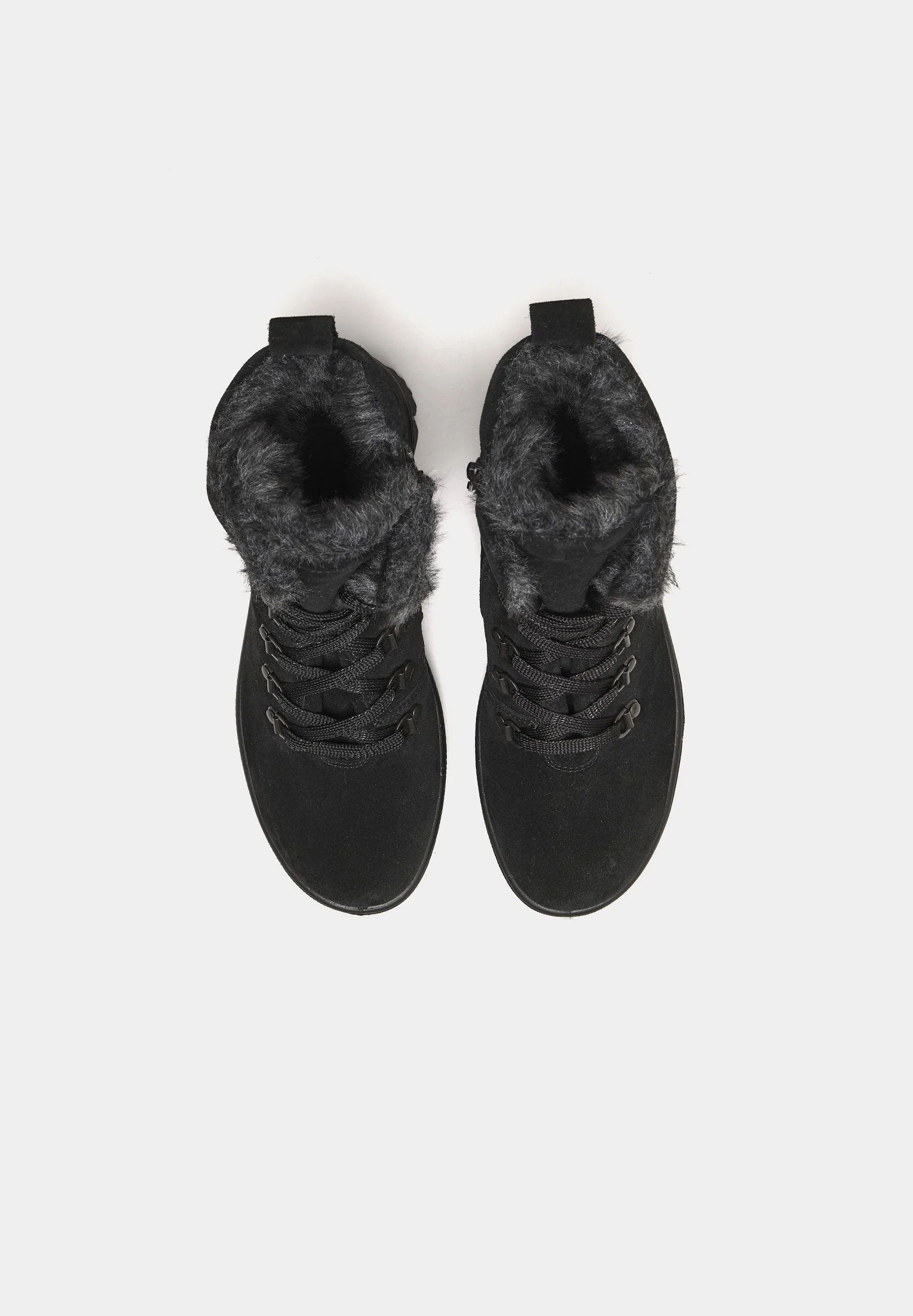 Hiking Style Gore Tex Boots Black Suede