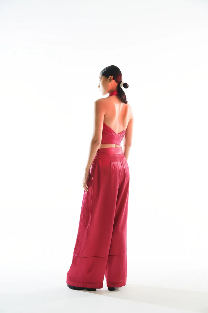 Hope Halter Neck Top in Hot Pink