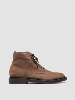 HOPKINS FLEXI 203 - Taupe Suede Lace-up Boots