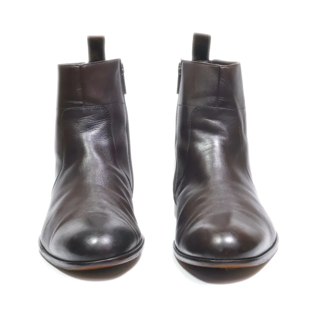 Hugo Boss Ankle Boots Leather Brown Colour For Men