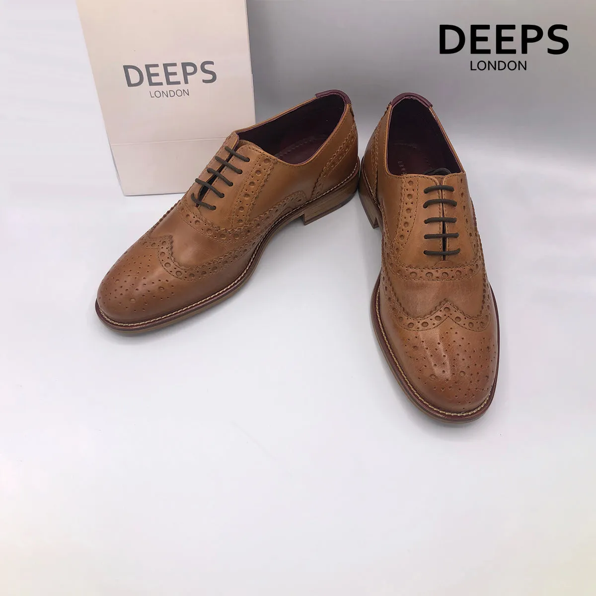 JIM LONDON BROGUES HANDCRAFTED GATSBY MEN'S SHOES BLACKWHITE
