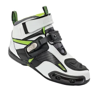 Joe Rocket 'Atomic' Mens White/Hi-Viz Leather Motorcycle Boots