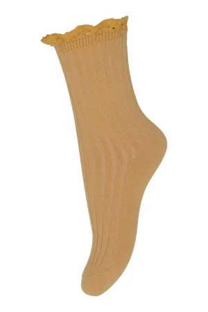 Julia Socks With Lace Ochre