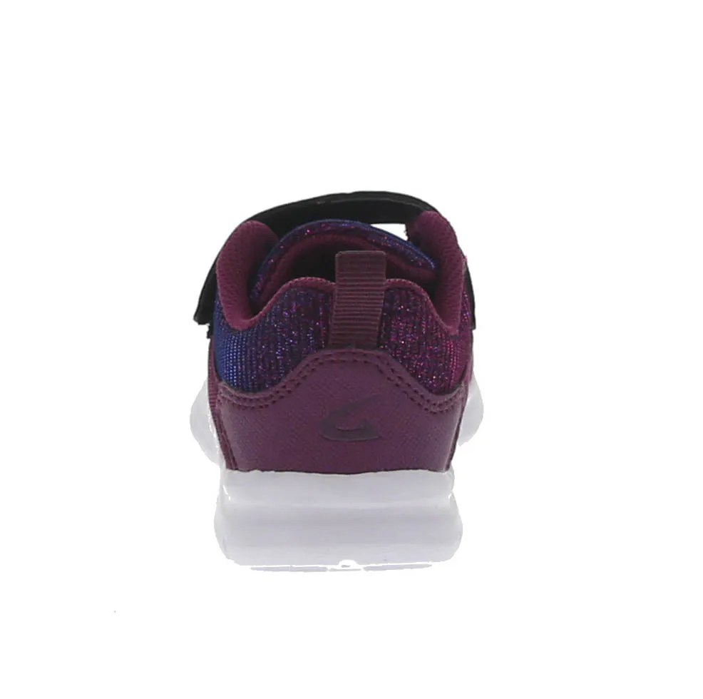 KID'S SHOES BERRY FABRIC/GLITTER TENNIS 6561-18
