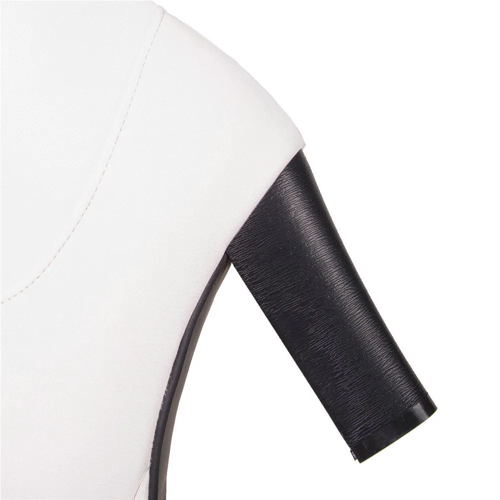Lace knee high heeled Knight Boots