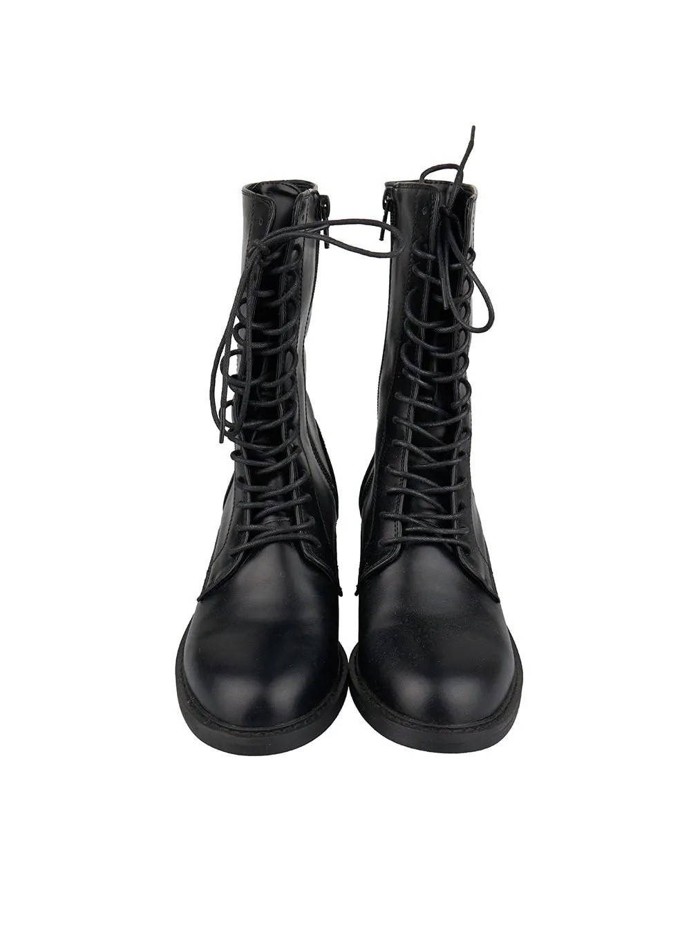 Lace-Up Faux Leather Boots IY422