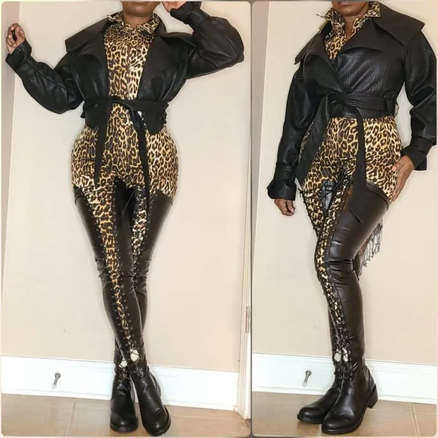 Laced Thigh High Boots Super Stretchable