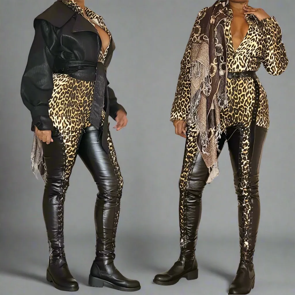 Laced Thigh High Boots Super Stretchable