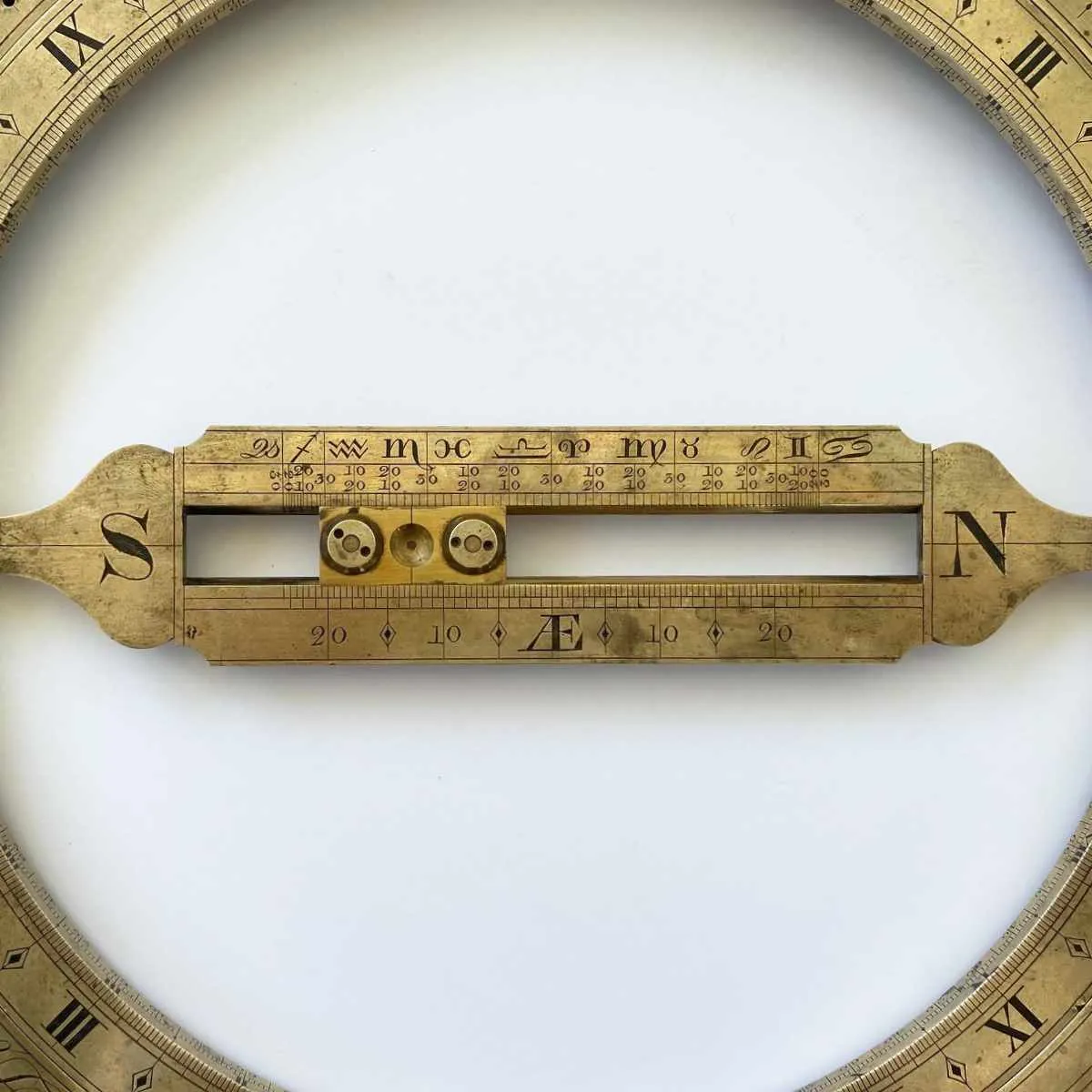 Large Eighteenth Century Universal Equinoctial Ring Dial by Dollond London