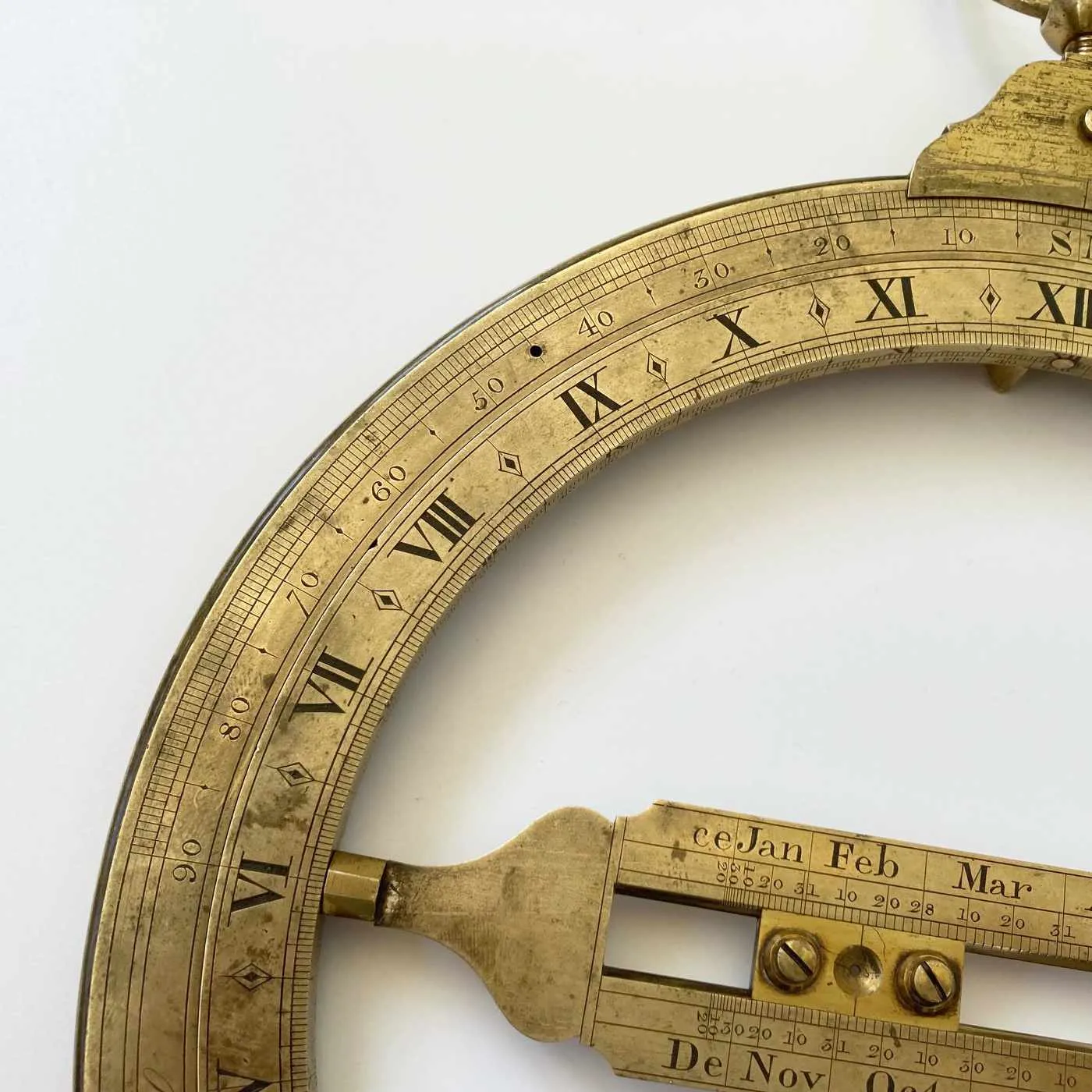 Large Eighteenth Century Universal Equinoctial Ring Dial by Dollond London