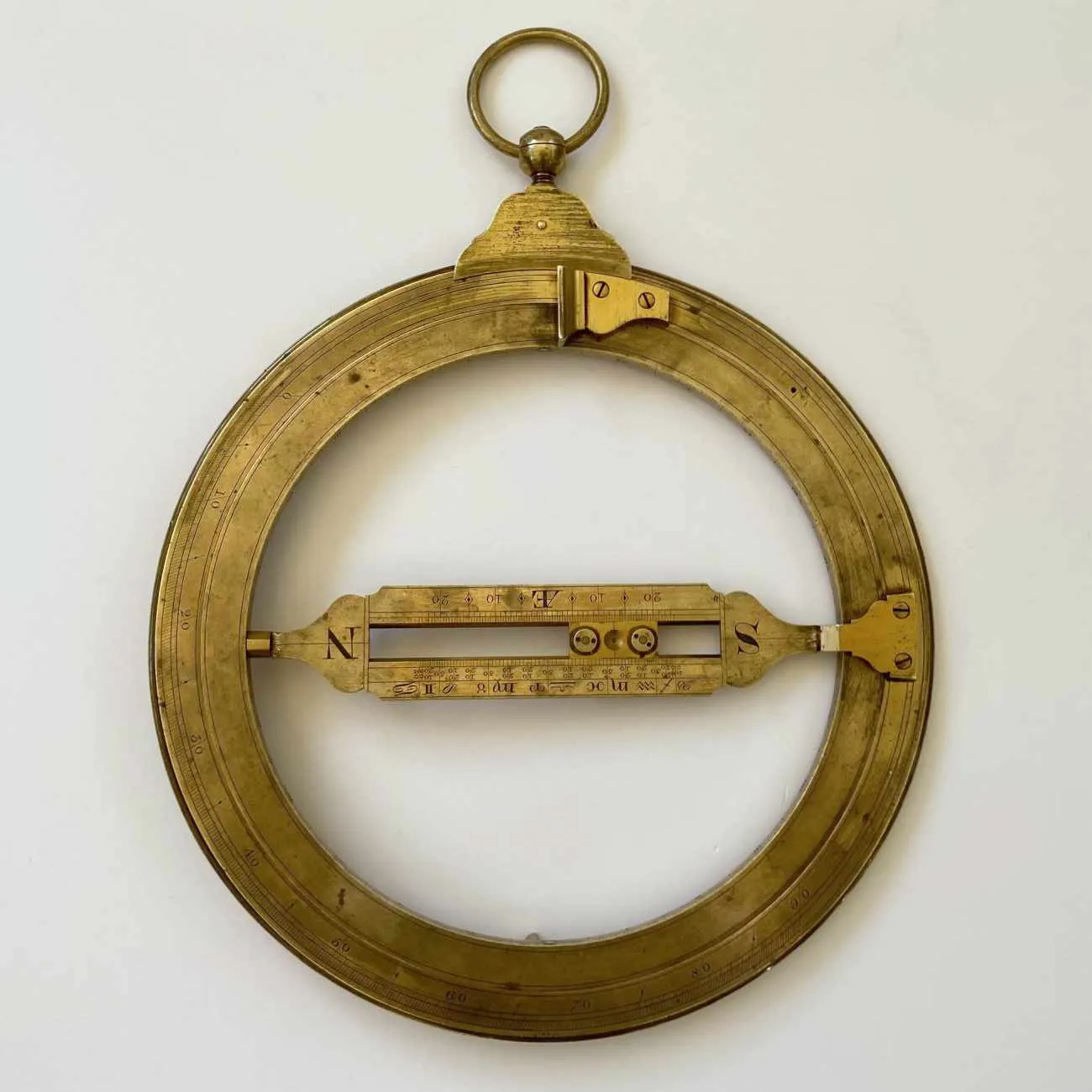 Large Eighteenth Century Universal Equinoctial Ring Dial by Dollond London