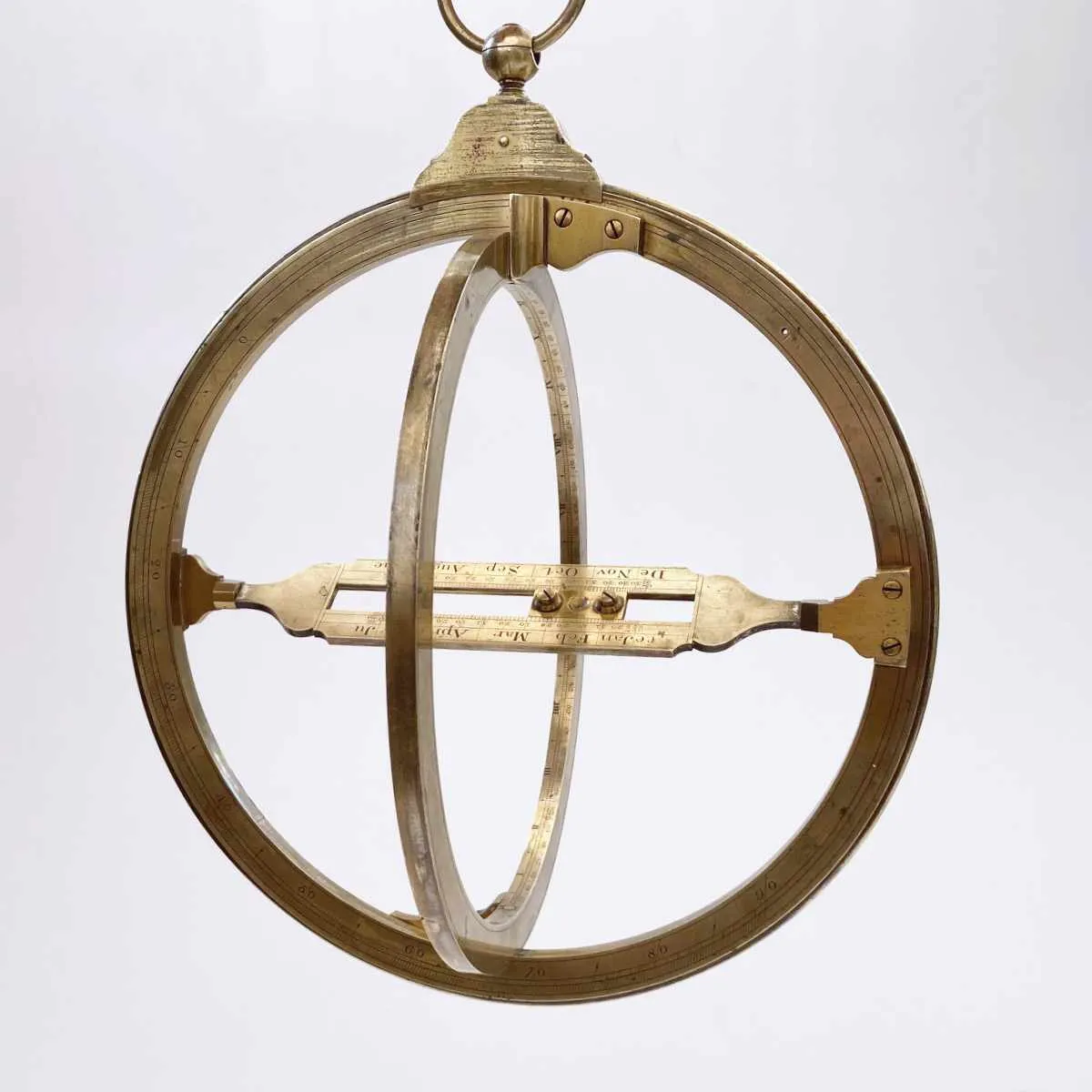 Large Eighteenth Century Universal Equinoctial Ring Dial by Dollond London