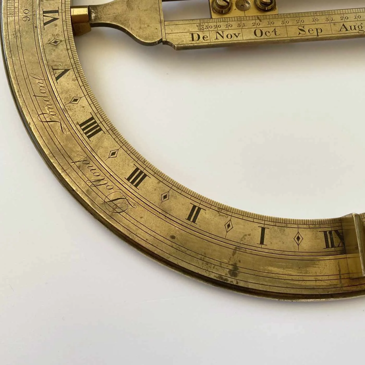 Large Eighteenth Century Universal Equinoctial Ring Dial by Dollond London