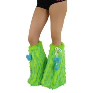 Lime Green Turquoise Fluffies