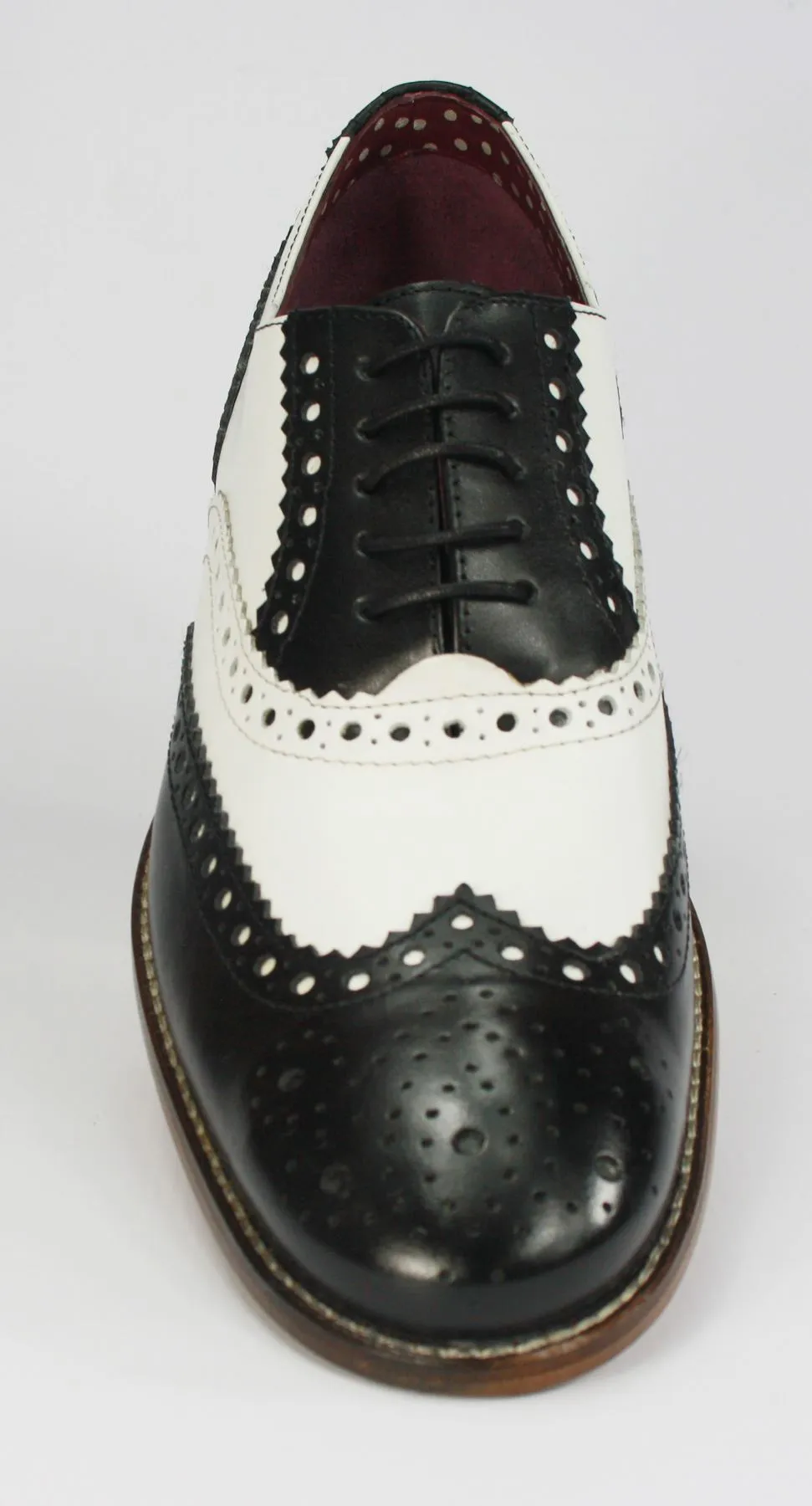 London Brogues Mens Leather Lace Up Wingtip Formal Gatsby Evening Brogue Shoes