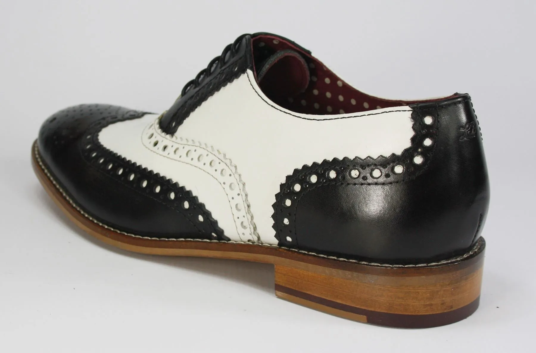London Brogues Mens Leather Lace Up Wingtip Formal Gatsby Evening Brogue Shoes