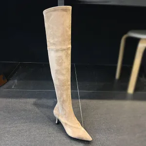 LUXE SEVEN DESIGN OVER THE KNEE HEELED BOOTS