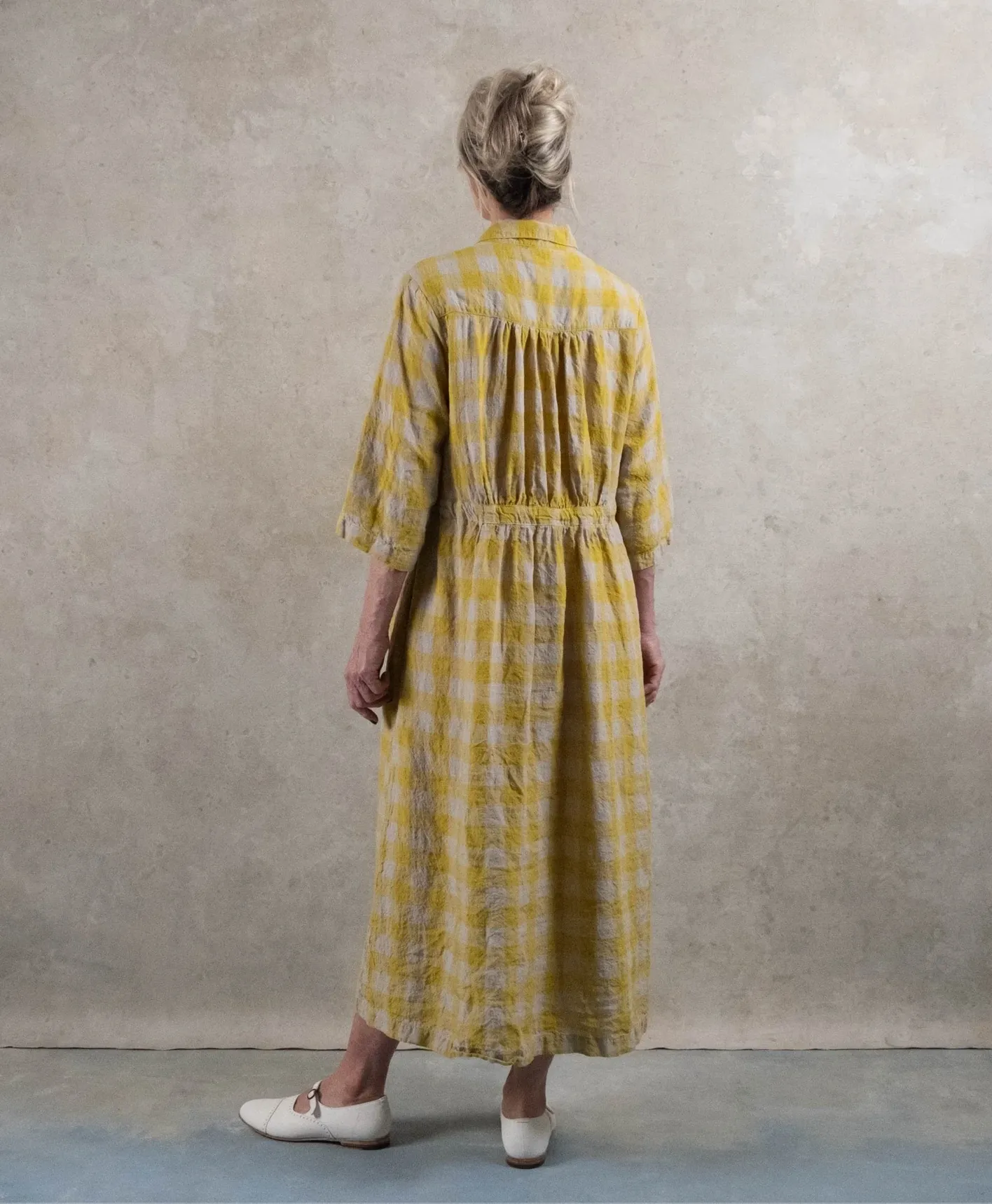 Manteau Noir - Blanche Check Linen Dress