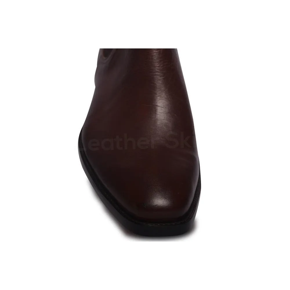 Men Brown Chelsea Leather Boots