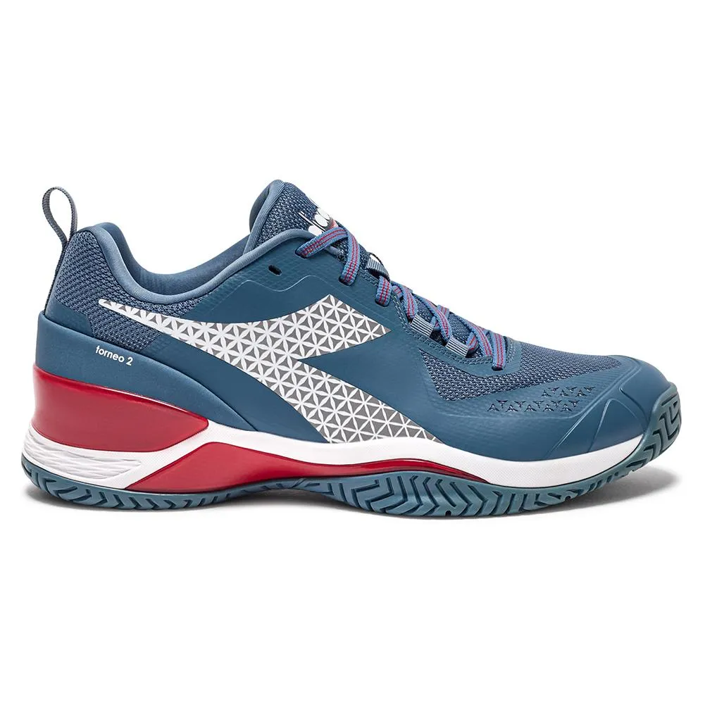 Men's Blushield Torneo 2 AG Tennis Shoes Oceanview and White