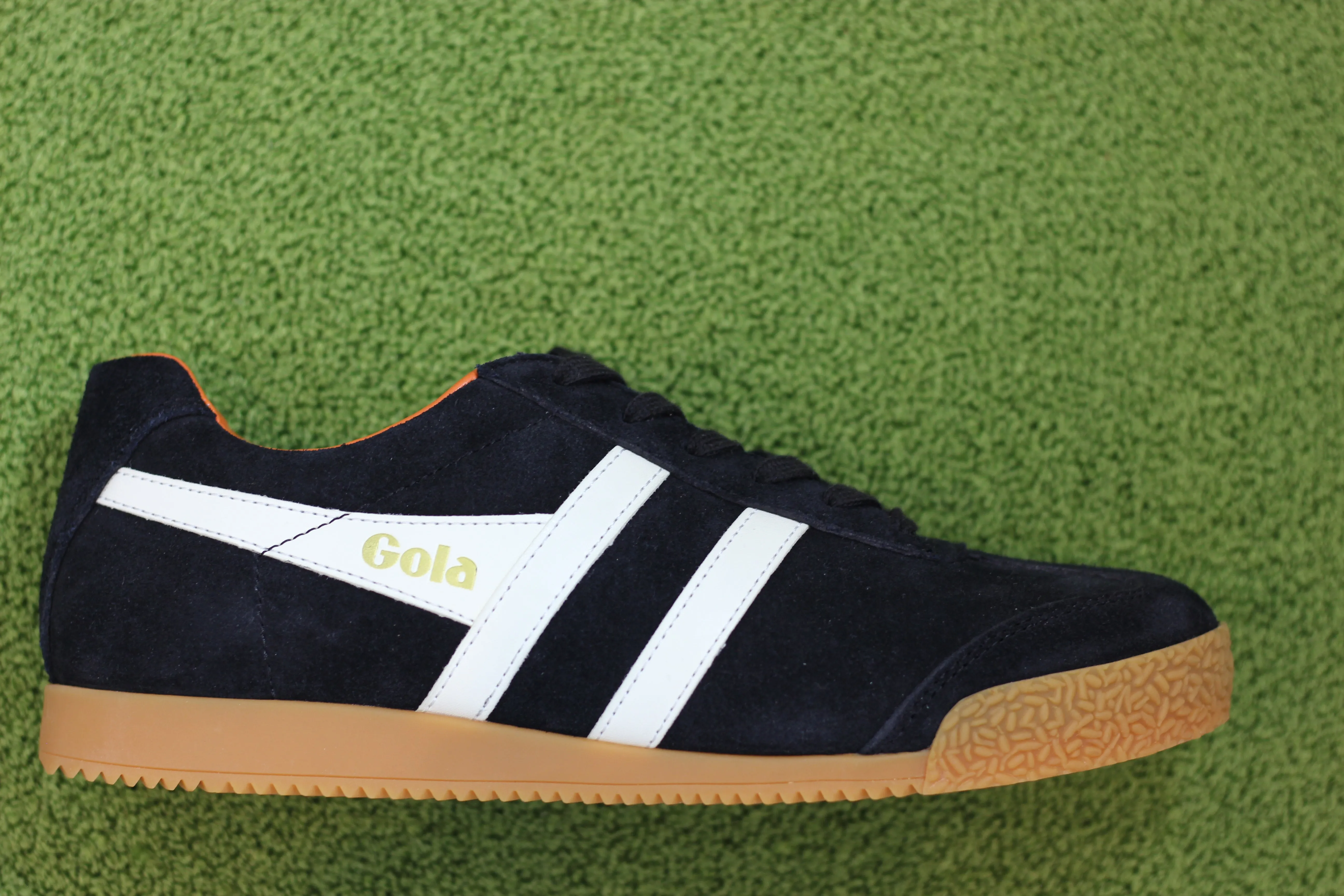 Men's Harrier Sneaker - Black/Off White/Orange Suede/Leather