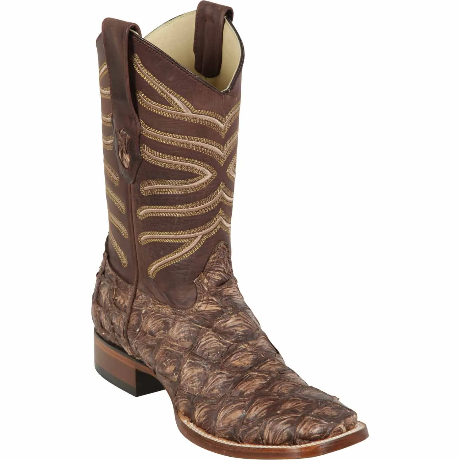 Men's Los Altos Monster Fish Skin Wide Square Toe Boots 82210-C