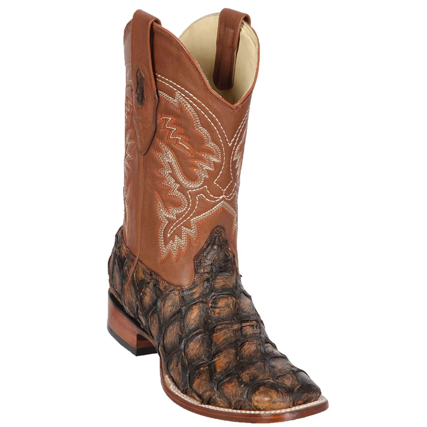 Men's Los Altos Monster Fish Skin Wide Square Toe Boots 82210-C