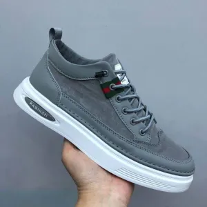 Men’s Solid Color Canvas Sneakers