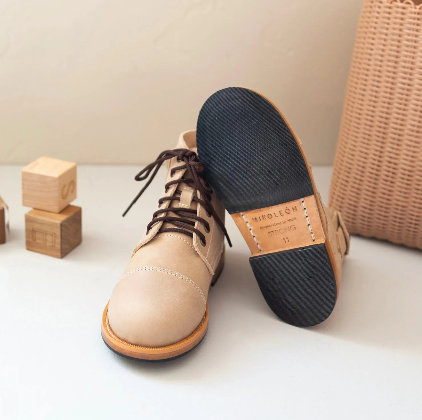 MK221316 - Heirloom Luxe Boots Sand [Children Leather Boots]