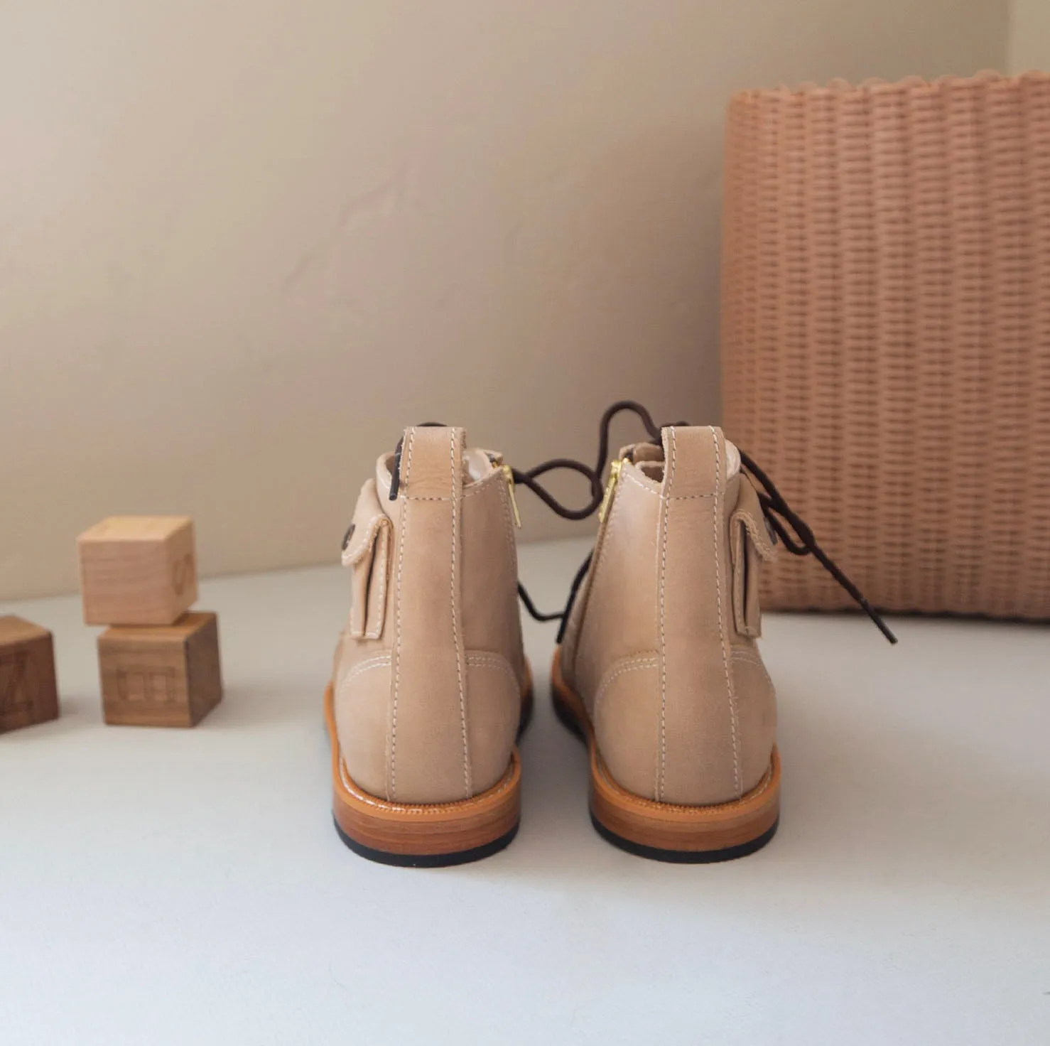 MK221316 - Heirloom Luxe Boots Sand [Children Leather Boots]