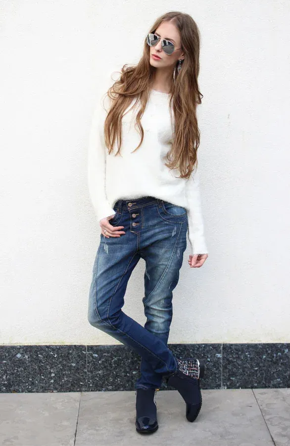 Musthave Tweed Boots Blue