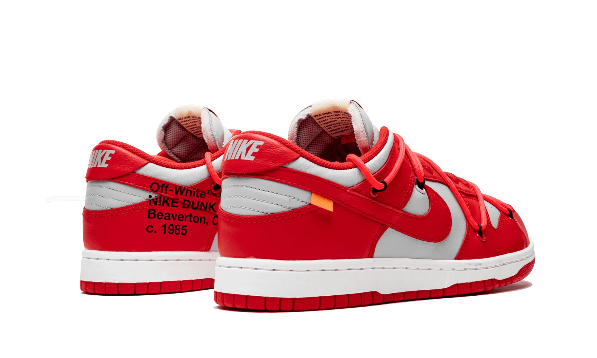 NIKE X OFF WHITE DUNK LOW UNIVERSITY RED