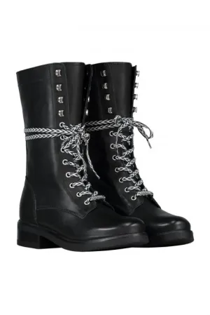 NIKKIE veterboots met aztec veters