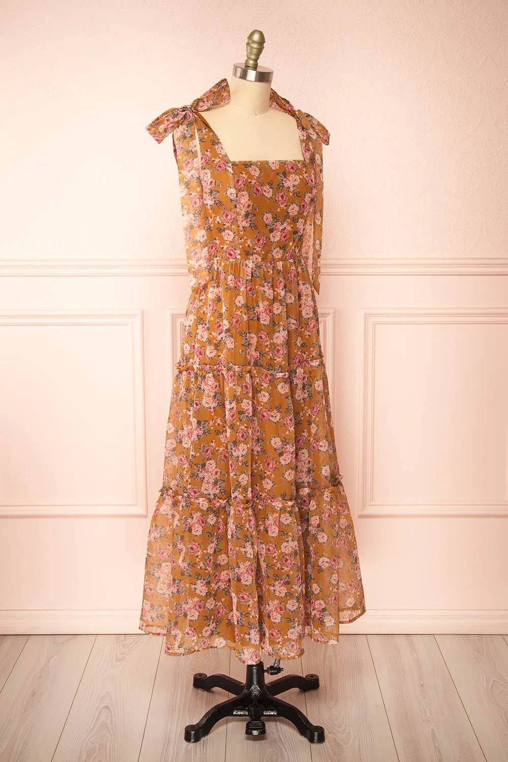 Orilee | Floral A-Line Midi Dress