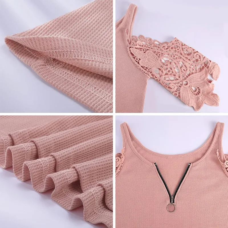 Plain lace top with v-neck - perfect for all occasions