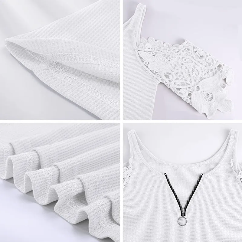Plain lace top with v-neck - perfect for all occasions