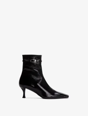 Proenza Schouler Trap Ankle Boots in Slick Nappa - Black