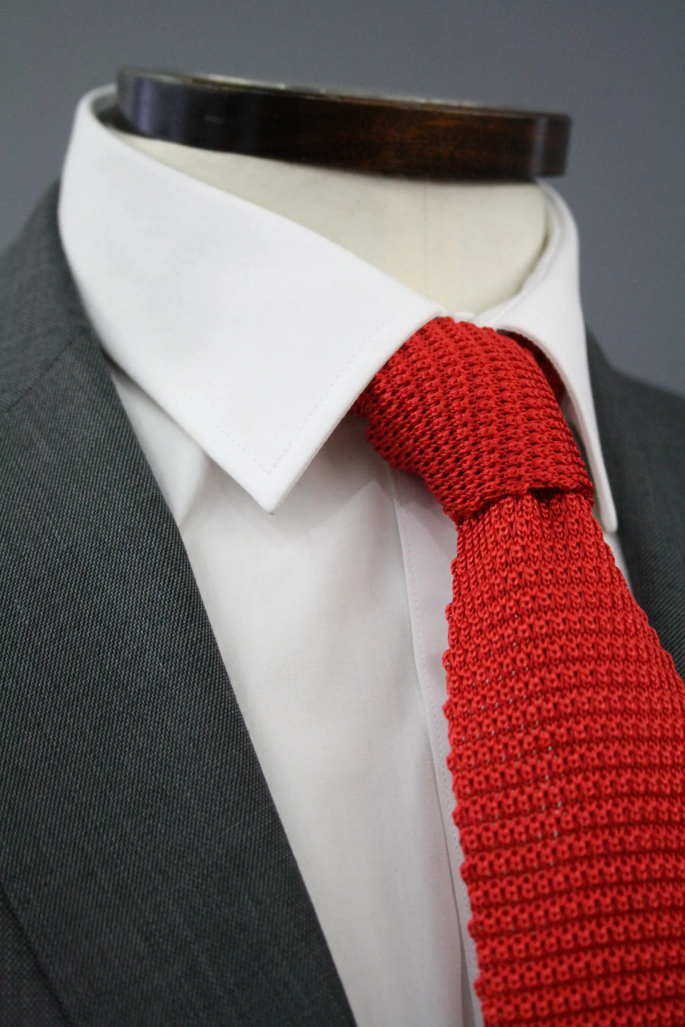 Red Knitted Silk Tie